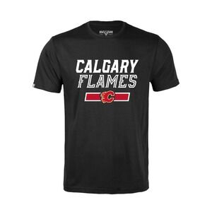 Calgary Flames T Shirt Adult‎ Medium Black NHL Hockey LEVELWEAR